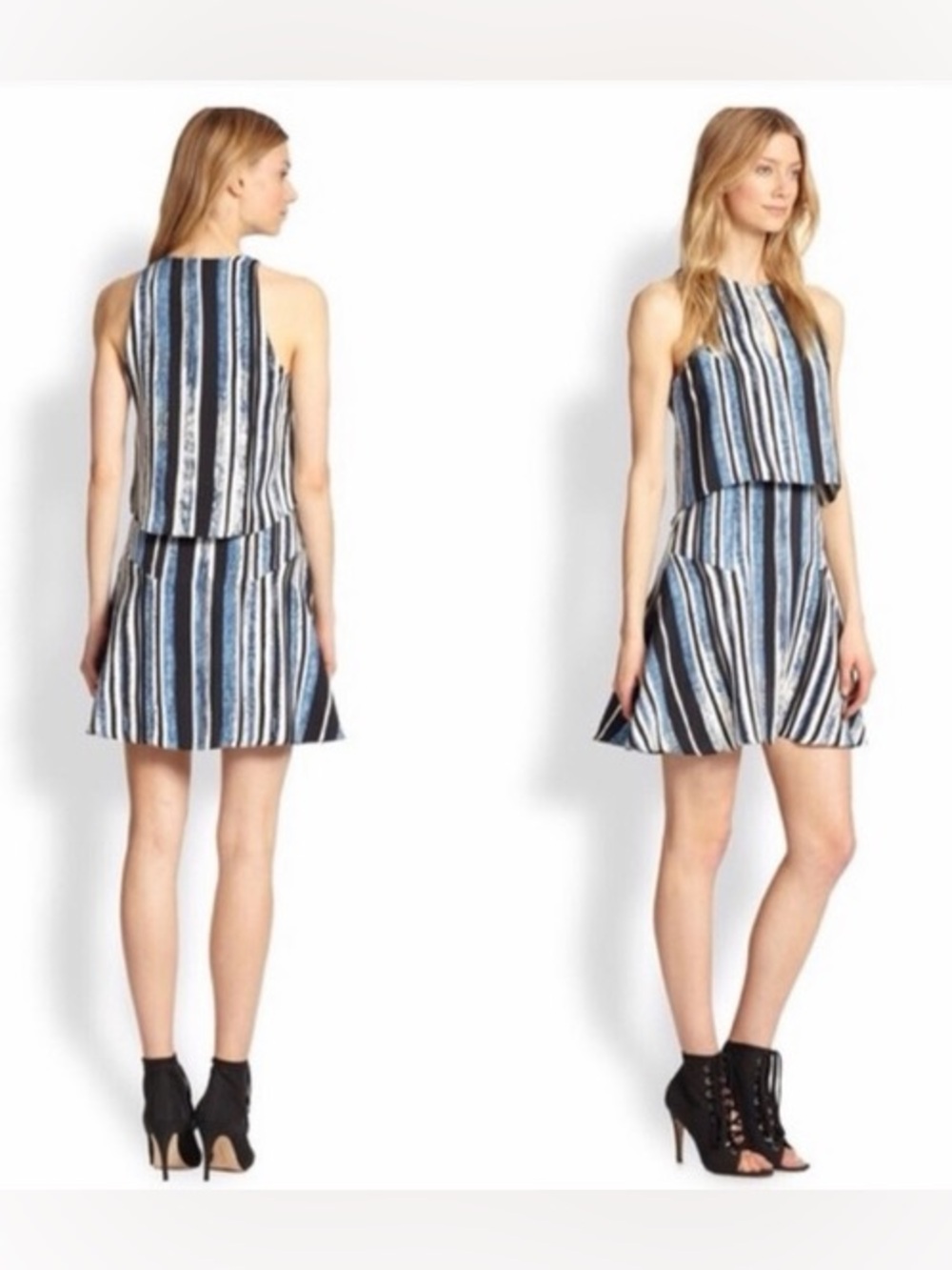 Parker Chelsea Stripe Silk Dress